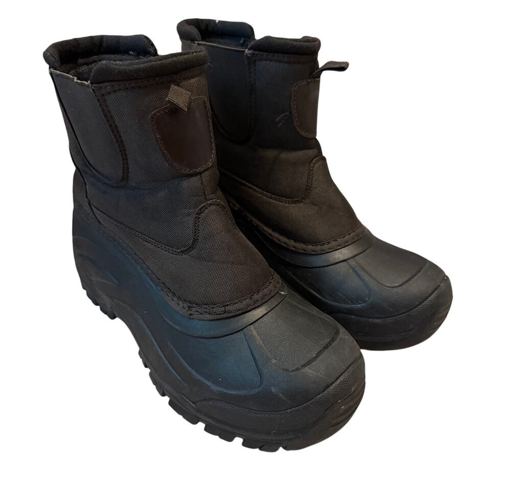 Khombu Gedarme Men's Boots Size 9M Black Waterproof Winter Snow Duck Boots